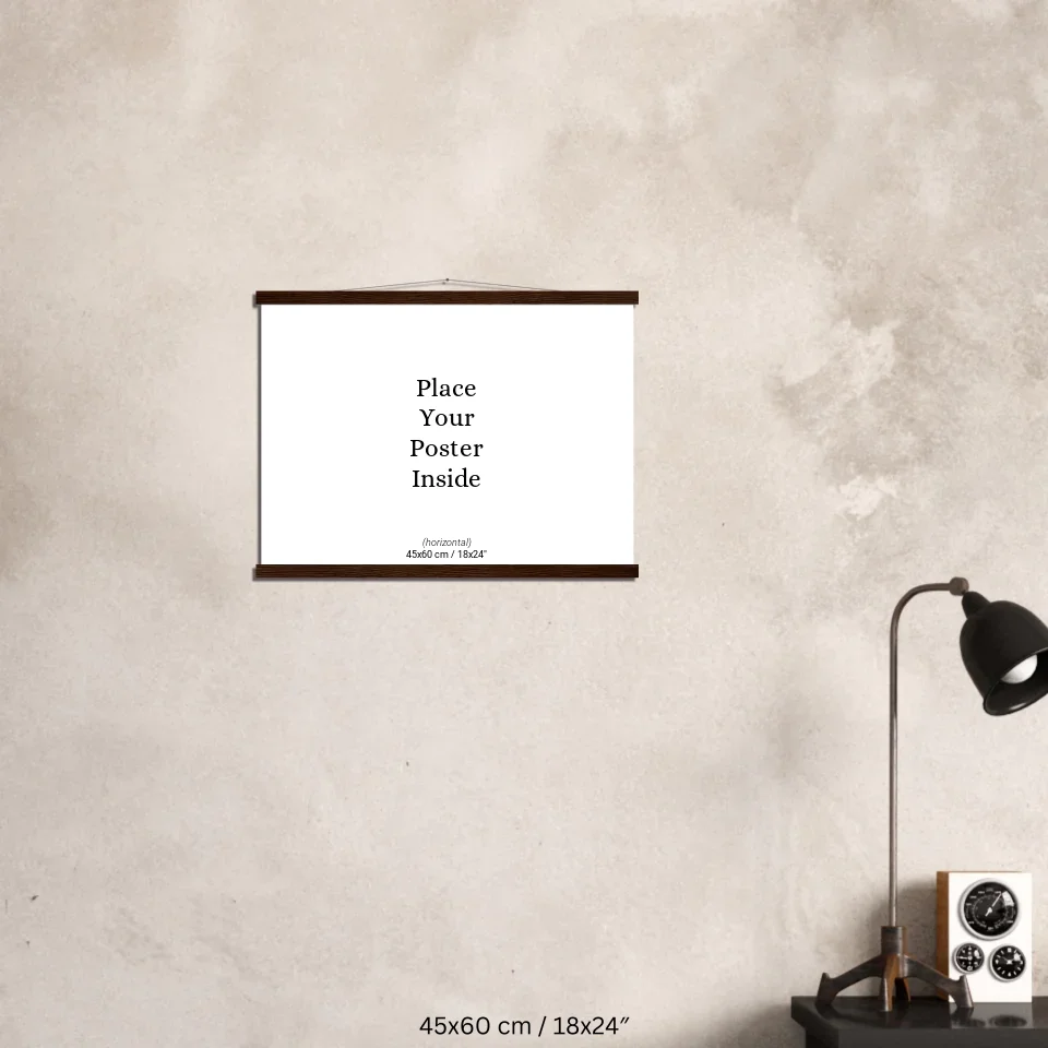 Leisten Poster 45-60 Dunkles Holz (horizontal) 1.0
