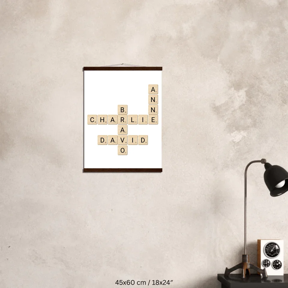 Leisten Poster 45-60 Dunkles Holz (vertikal) 1.0
