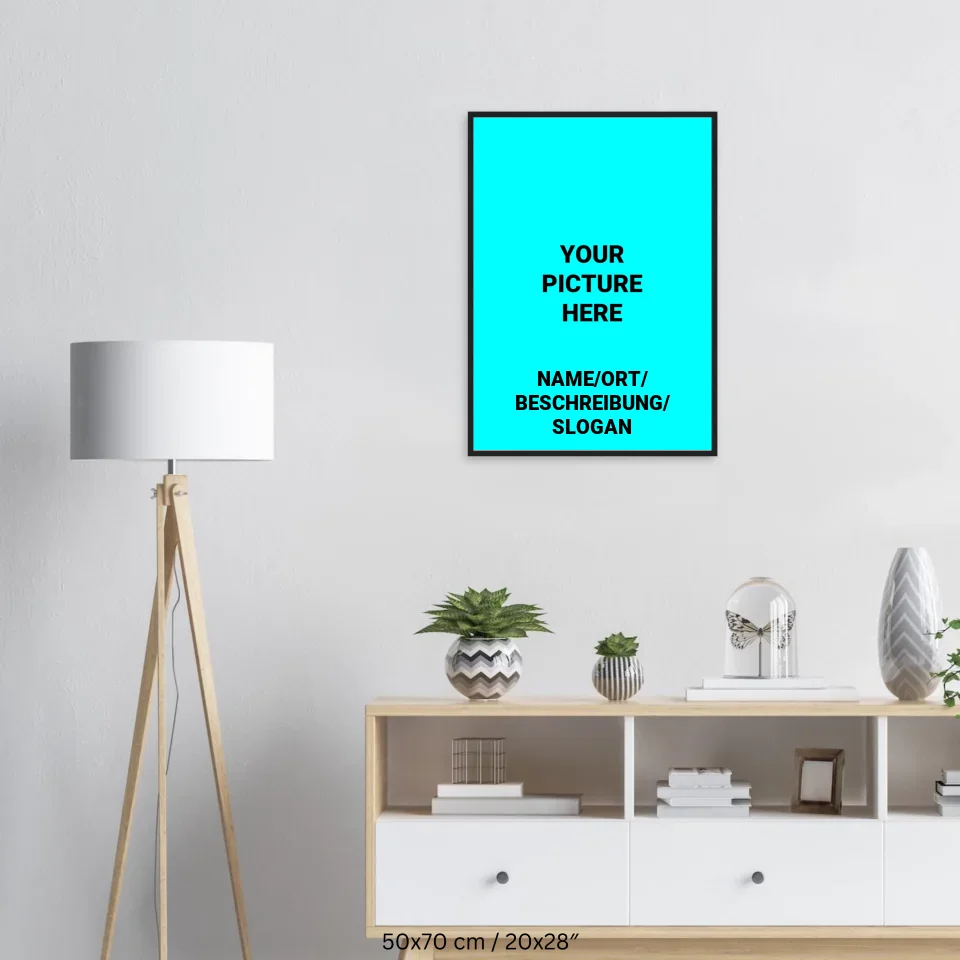 Holz Poster 50-70 Schwarz (vertikal) 1.0
