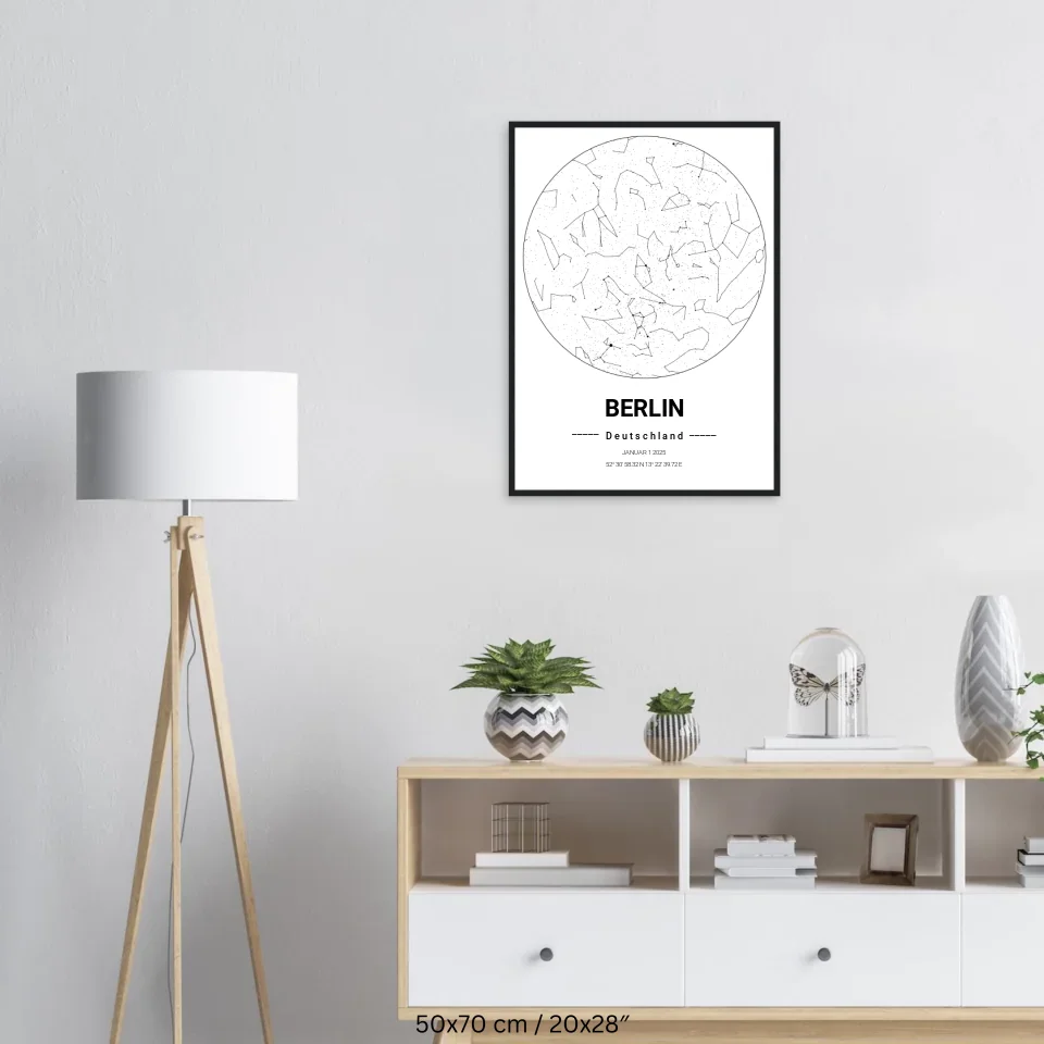 Holz Poster 50-70 Schwarz (vertikal) 1.0