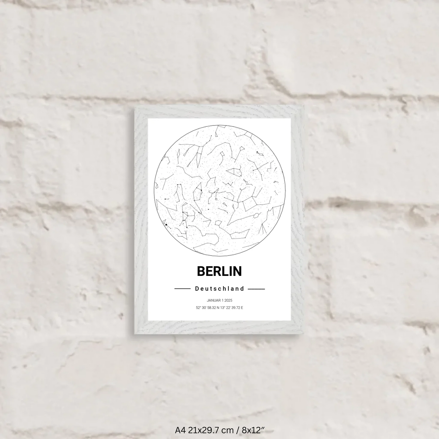Premium Holz Poster A4 Weiß (vertikal) 1.0