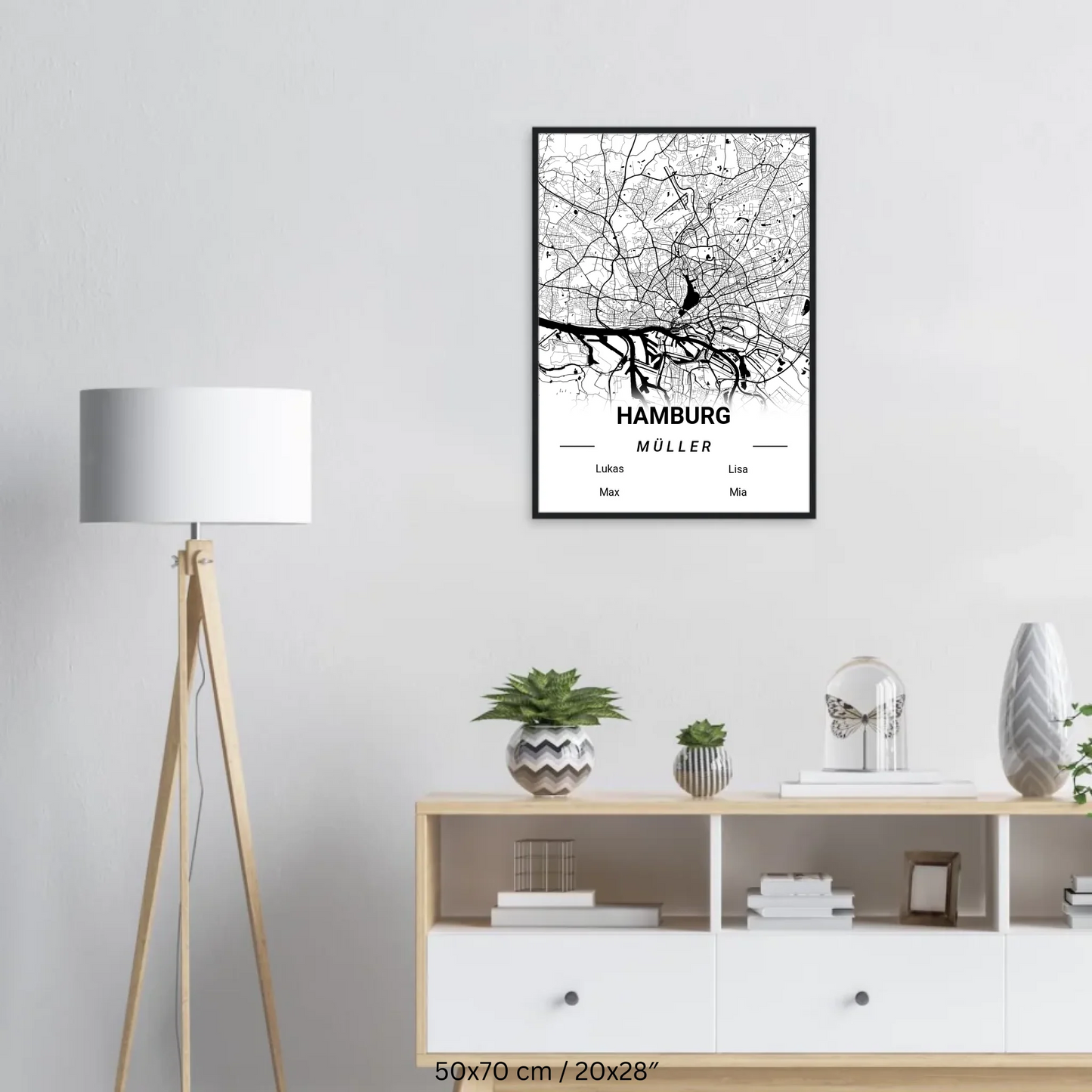 Holz Poster 50-70 Schwarz (vertikal) 1.0