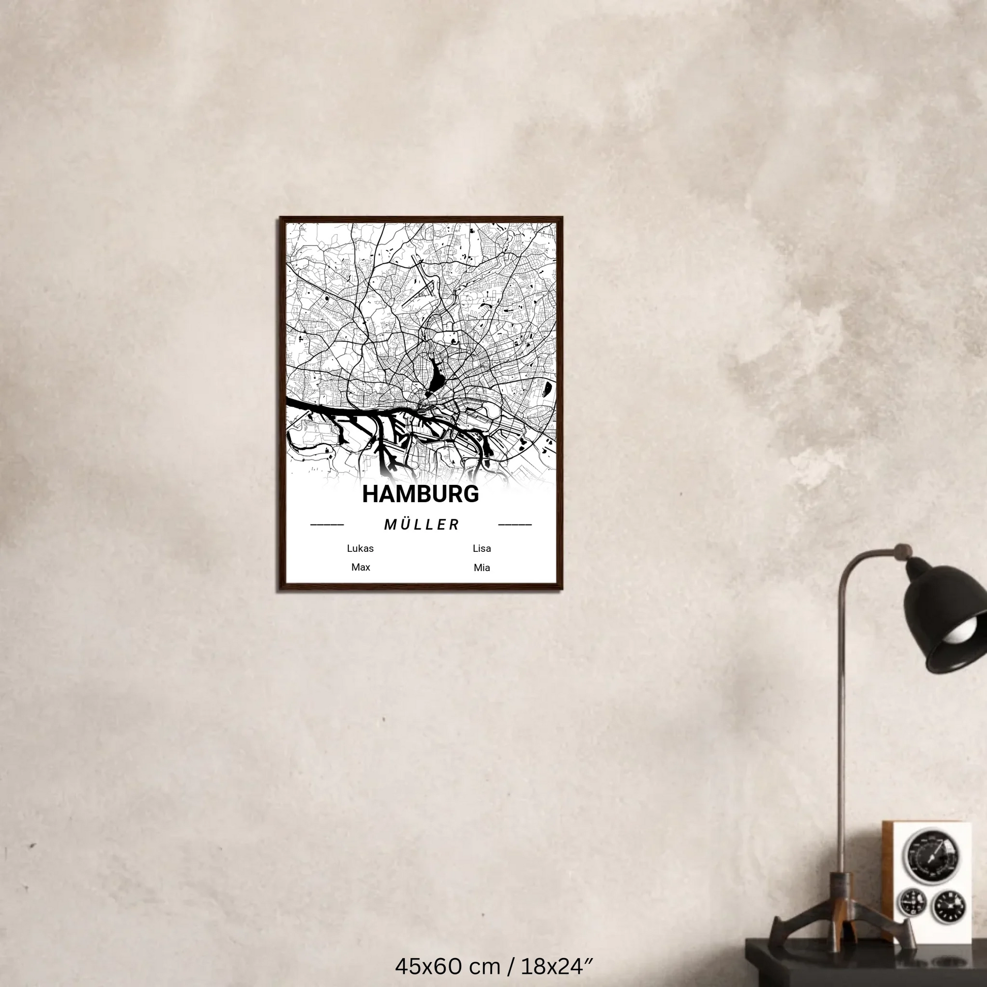 Holz Poster 45-60 Dunkles Holz (vertikal) 1.0
