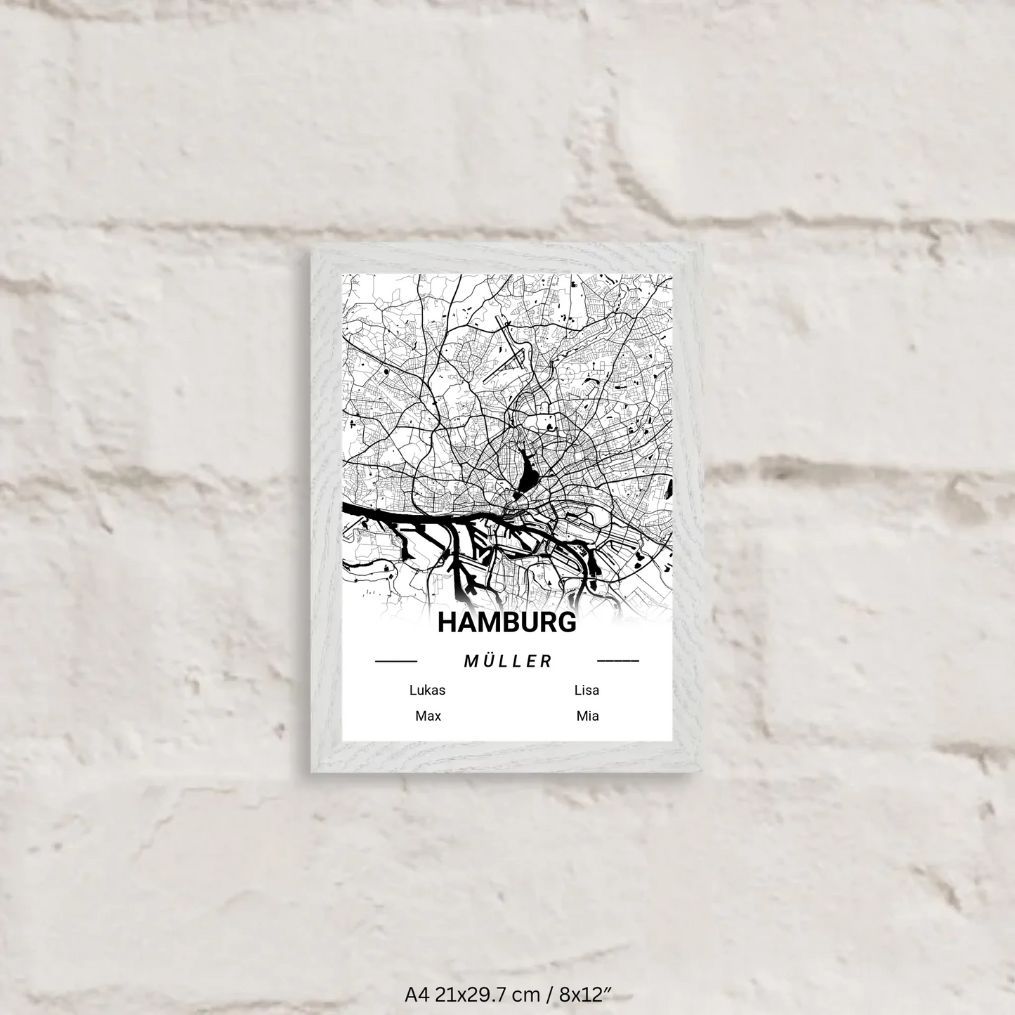 Premium Holz Poster A4 Weiß (vertikal) 1.0