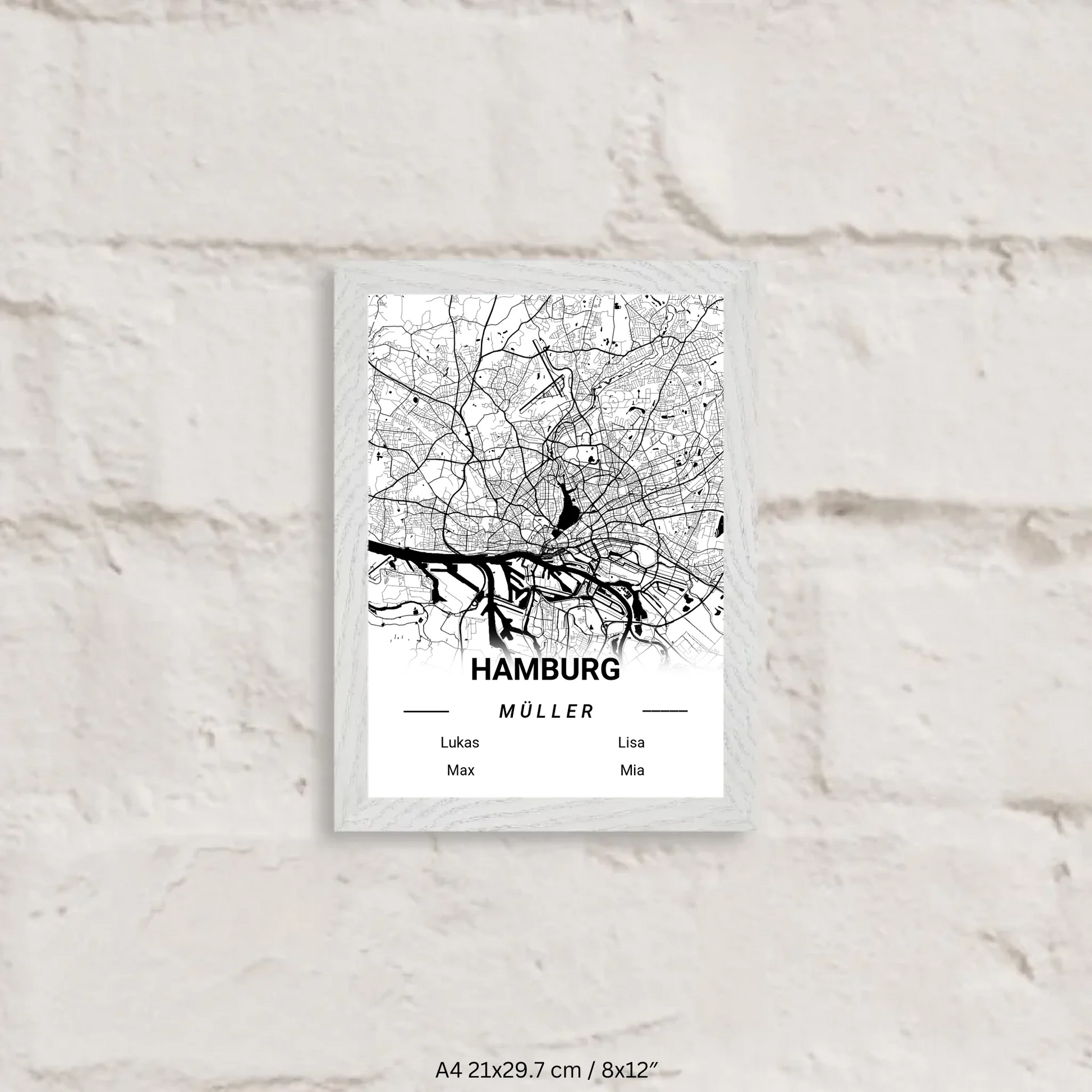 Premium Holz Poster A4 Weiß (vertikal) 1.0